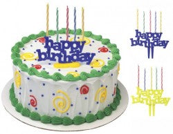 Happy Birthday Candle Holder Cake Toppers