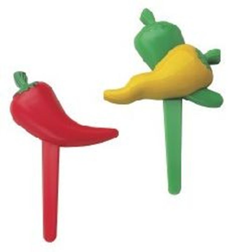 24 Chili Pepper Cupcake Picks