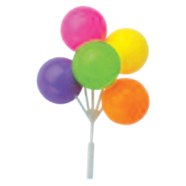Neon Balloon Decopic Cluster Cake & Cupcake Picks