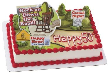 Rock on Down the Road Cake Topper Decor