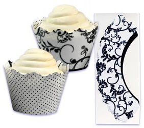 Black & White Cupcake Treat Wraps