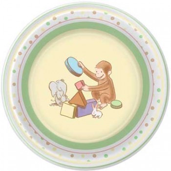 Curious George Cute and Curious Baby Dessert Plates