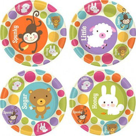 Baby Animal Dots Dinner Plates
