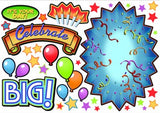 Celebration Large Moveable Decorations Wall Stickers 17" x 24"