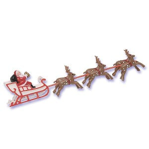 Santa Sleigh with Reindeer Cake Topper