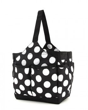 Black with White Polka Dots Insulated Caddy
