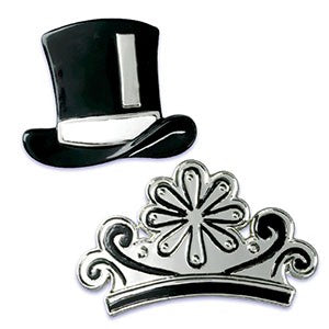 New Years Top Hat & Tiara Cake Decor Topper Set