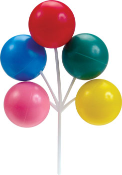 Balloon Cluster Cake & Cupcake Long Picks