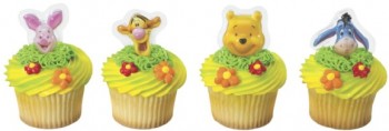 12 Disney Winnie the Pooh and Friends Pop Top Plac Cupcake Toppers