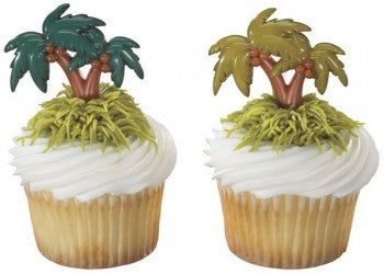 24 Palm Tree Cupcake Picks