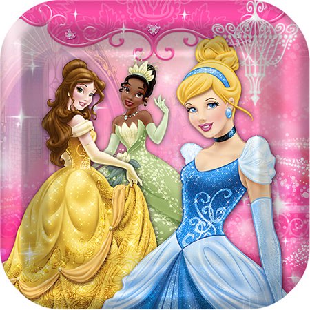 Disney Princess 9" Square Dinner Plates