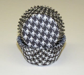 Black Houndstooth Cupcake Baking Cups