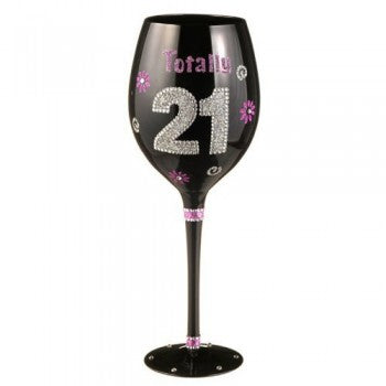 Grasslands Road Totally 21 Birthday Wine Glass