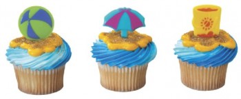 12 Sand Toys Cupcake Picks