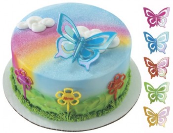 Iridescent Butterfly Cake Topper - Choose Your Color
