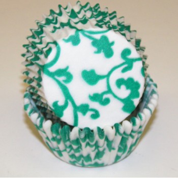 Green Ivy Cupcake Baking Cups