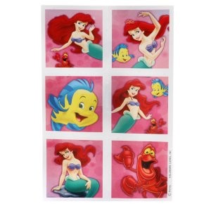The Little Mermaid Birthday Party Stickers