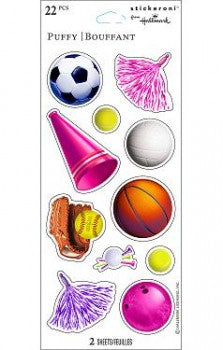 Girls Sports Puffy Stickeroni Stickers