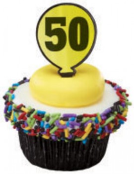 12 Fiftieth (50th) Milestone Balloon Cupcake Topper Picks