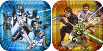 Star Wars The Clone Wars Opposing Forces Dinner Plates