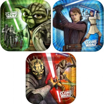 Star Wars The Clone Wars Opposing Forces Dessert Plates