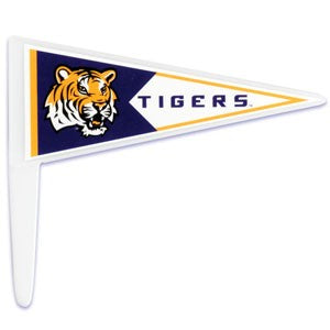 12 Louisiana State (LSU Tigers) Pennant Cupcake Picks