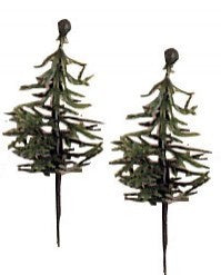 Evergreen Fir Trees Cake Toppers - Set of 2