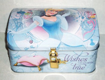 Disney Princess Cinderella Treasure Chest Tin with Lock
