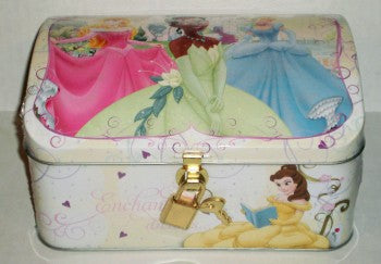 Disney Princess Enchanted Dreams Treasure Chest Tin with Lock
