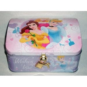 Disney Princess Wishes Can Come True Treasure Chest Tin with Lock