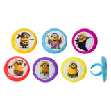 24 Minion Evolution Cupcake Topper Rings