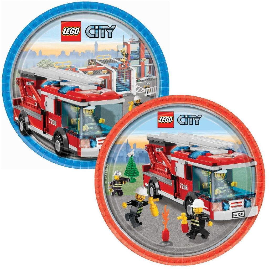 Lego City Party Dinner Plates