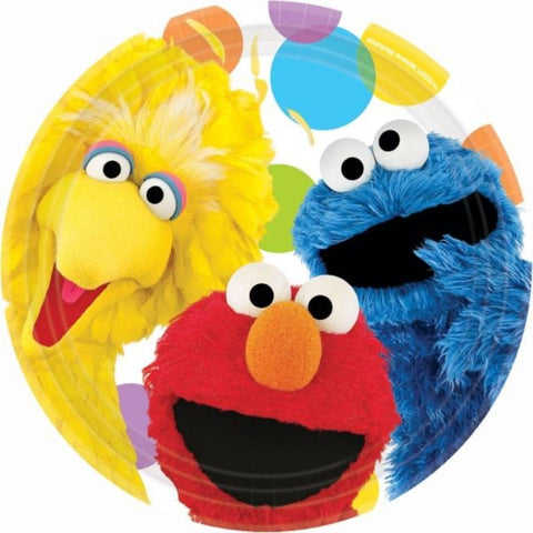 Sesame Street Big Bird, Cookie Monster, and Elmo Party Dinner Plates