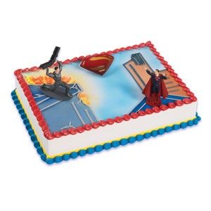 Superman Man of Steel Cake Decorating Kit Topper