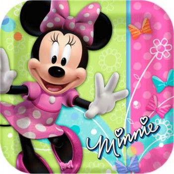 Minnie Bows Square Dinner Plates