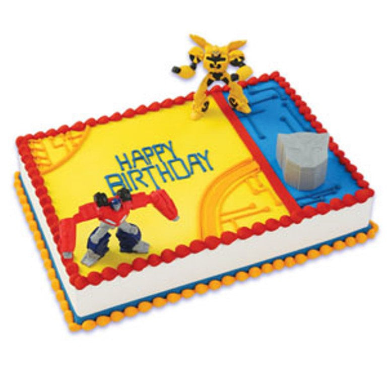 Transformers Optimus Prime and Bumblebee Cake Topper