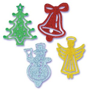 12 Christmas Assortment Bookmark Cupcake Toppers