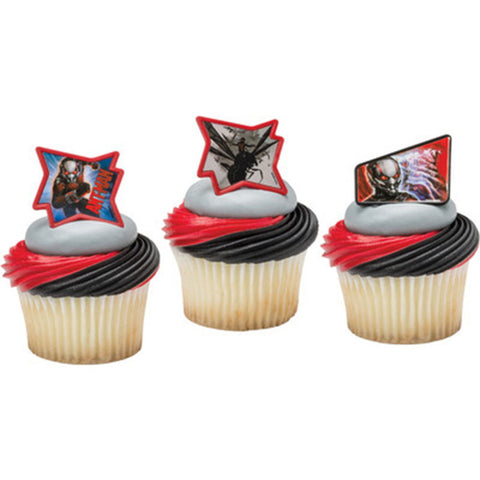 24 Ant-Man Cupcake Topper Rings