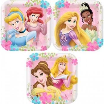 Disney' Princess Fanciful Princesses Square Dessert Plates