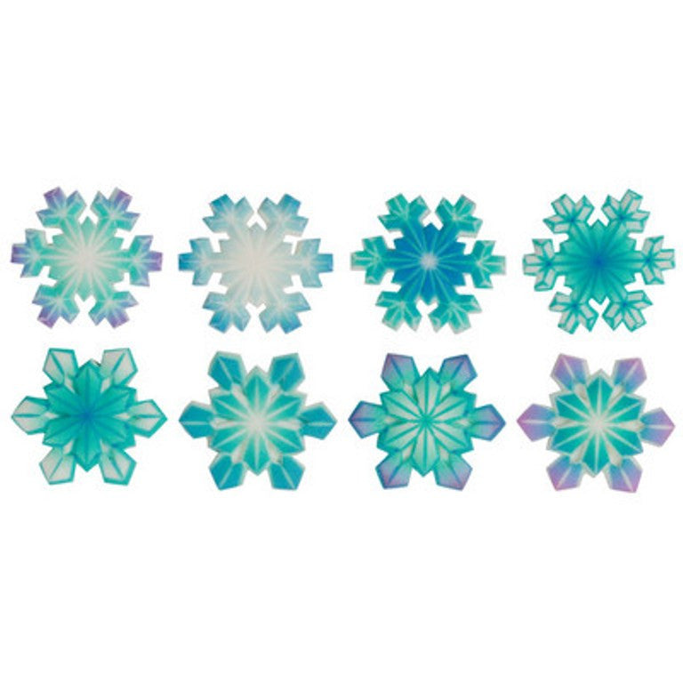 Edible Snowflake Cupcake Topper Winter Frozen Snowflake - Temu