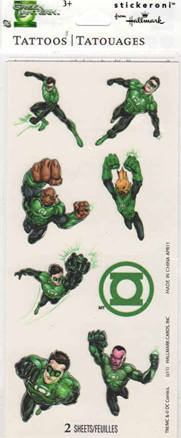 Green Lantern Temporary Tattoos Stickeroni