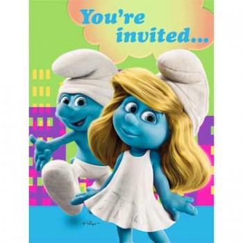 The Smurfs Invitations