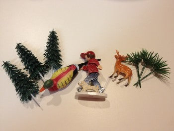 Wooden Hunter Cake Topper Kit
