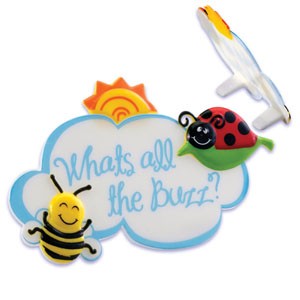 Spring What's All the Buzz? Cake Decor Topper Plaque