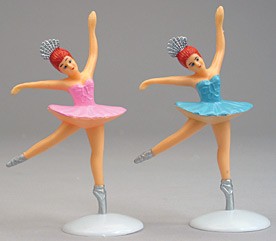 2 Ballerina Cake Toppers