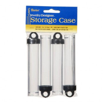 Darice Jewelry Designer Storage Case Clear Tubes with Lids