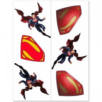 Man of Steel Superman Birthday Party Tattoos
