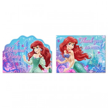 Little Mermaid Sparkle Invitations & Thank You Notes