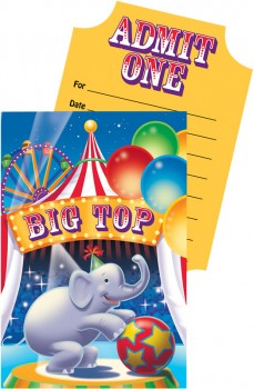 Big Top Birthday Circus Invitations