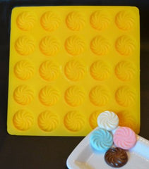 Swirl Yellow Soft Candy Rubber Flexible Mold